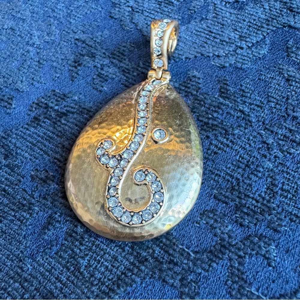 Brighton VERSAILLES COLLONADE Gold tone Pendant with Swarovski crystal Accents